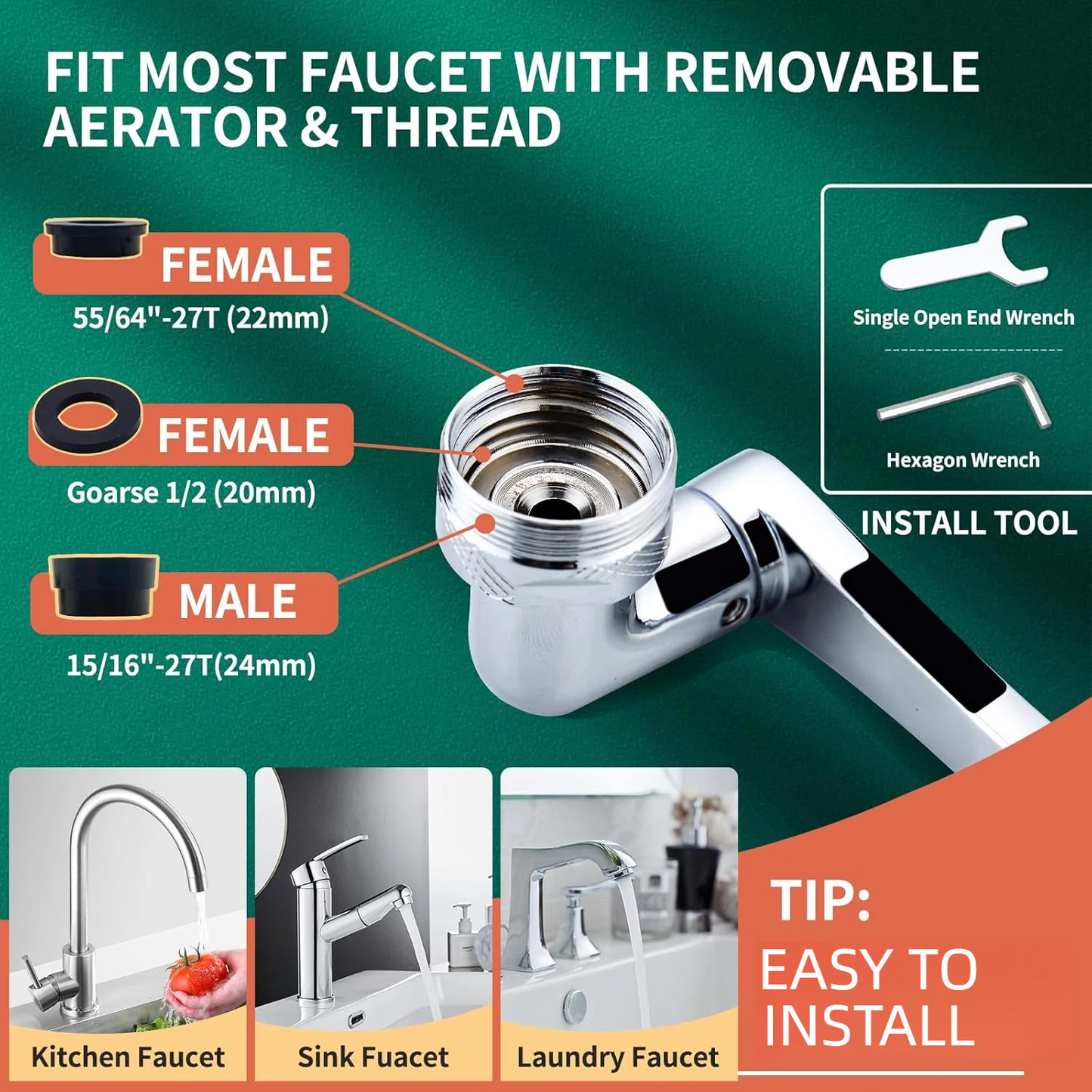 Avasoma® 1080° Swivel Faucet - Multifunctional Universal Robotic Arm🎁