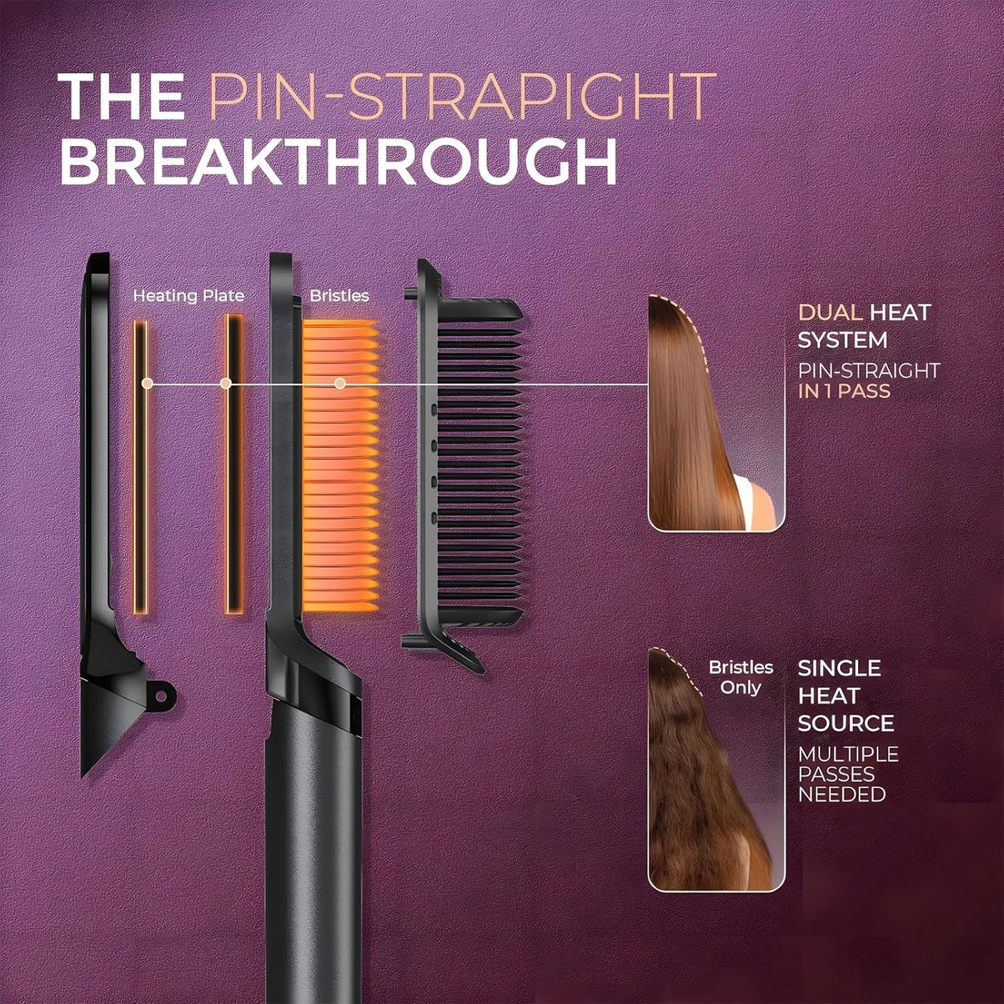 š„Last day discountš„AvasomaĀ® A comb and straightener in one!