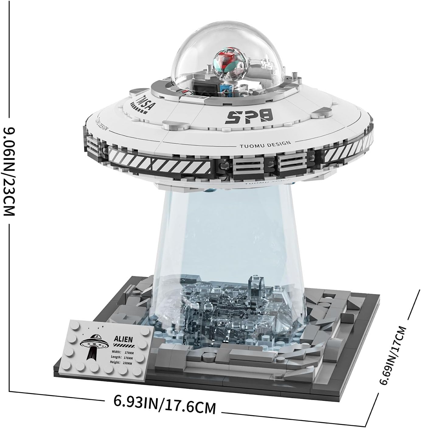 🛸 Out of This World! LED-Ready UFO Galactic Spaceship Kit ✨