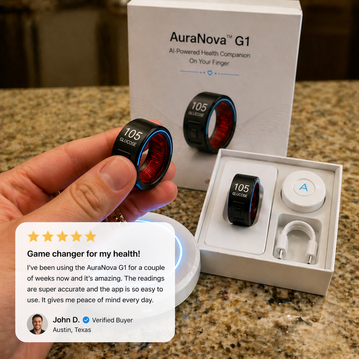 🎉70% OFF Launch Deal🔥  Non-Invasive Smart Ring