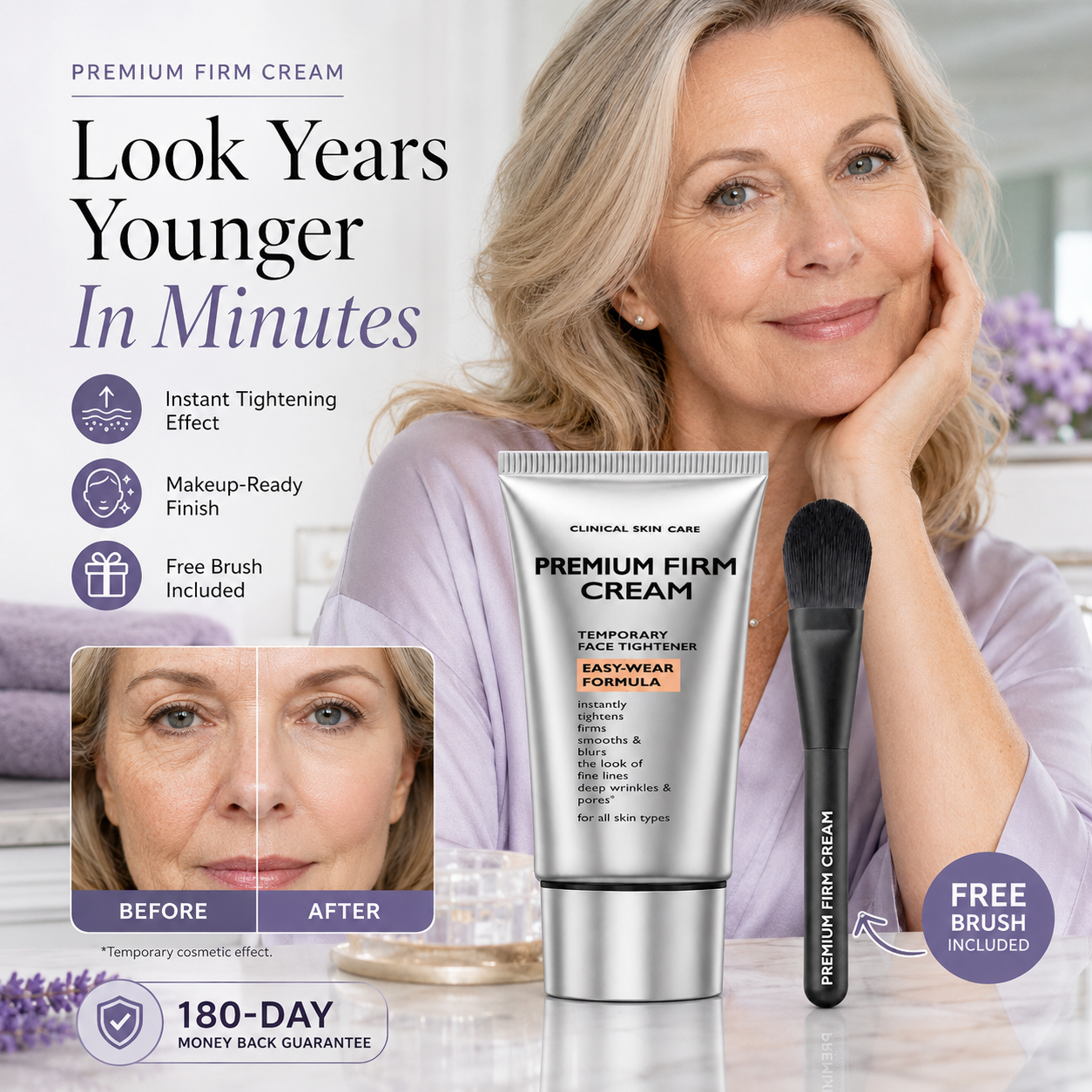 🗽🎁Premium Instant Firming Face Cream – Easy-Wear Temporary Tightening Formula