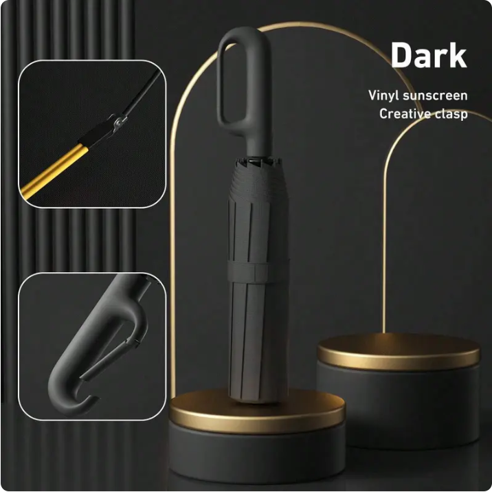Avasoma®Portable Automatic Folding Umbrella, Windproof Waterproof with Loop Buckle