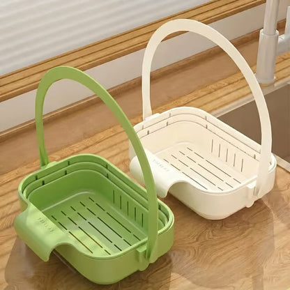 🔥BUY 1 GET 1 FREE🗽Foldable Sink Drain Basket – Food-Grade PP Anti-Clog Strainer, Space-Saving, Tool-Free Install