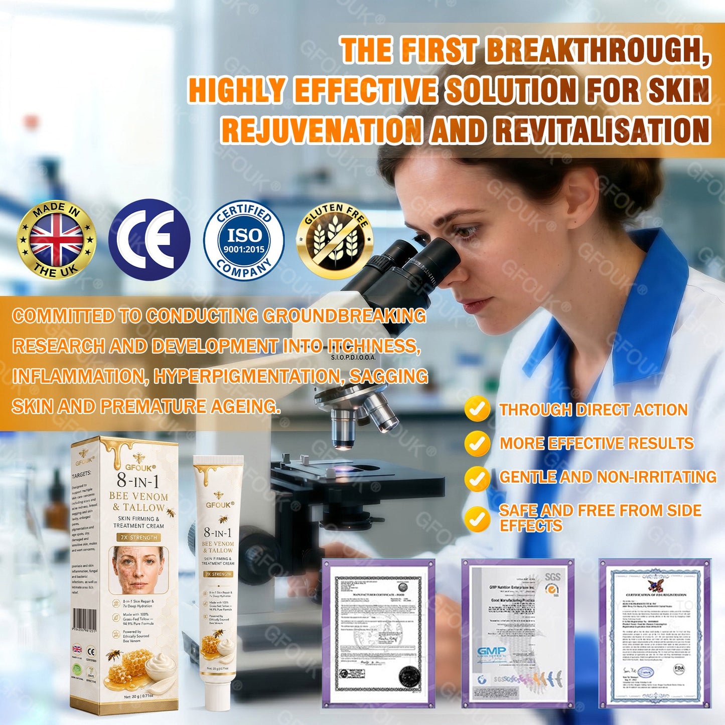 🫧🐝 Recommended by St Thomas’ Hospital, London · Official Boots Pharmacy ✨ GFOUK® Bee Venom Skin Renewal Cream