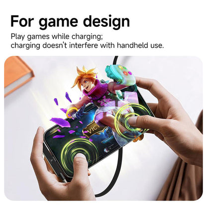 Avasoma® 240W SuperCharge 360° Rotating Invisible Stand Detachable 2-in-1 Charging Cable, Zinc Alloy Silicone Type-C Cable, Compatible with Apple and Samsung, Essential for Gaming, Office and Car Use