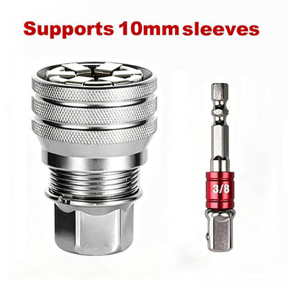 🗽🎁Multi-Function Universal Socket Wrench Tool - Universal Maintenance Tool, Adjustable Universal Socket Wrench, Universal Socket Tool for 3/8\" Drive Ratchet Torque Wrench & Power Drill