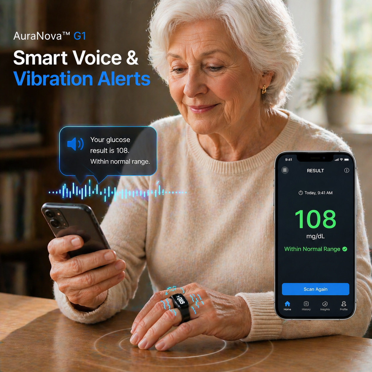 🎉70% OFF Launch Deal🔥  Non-Invasive Smart Ring