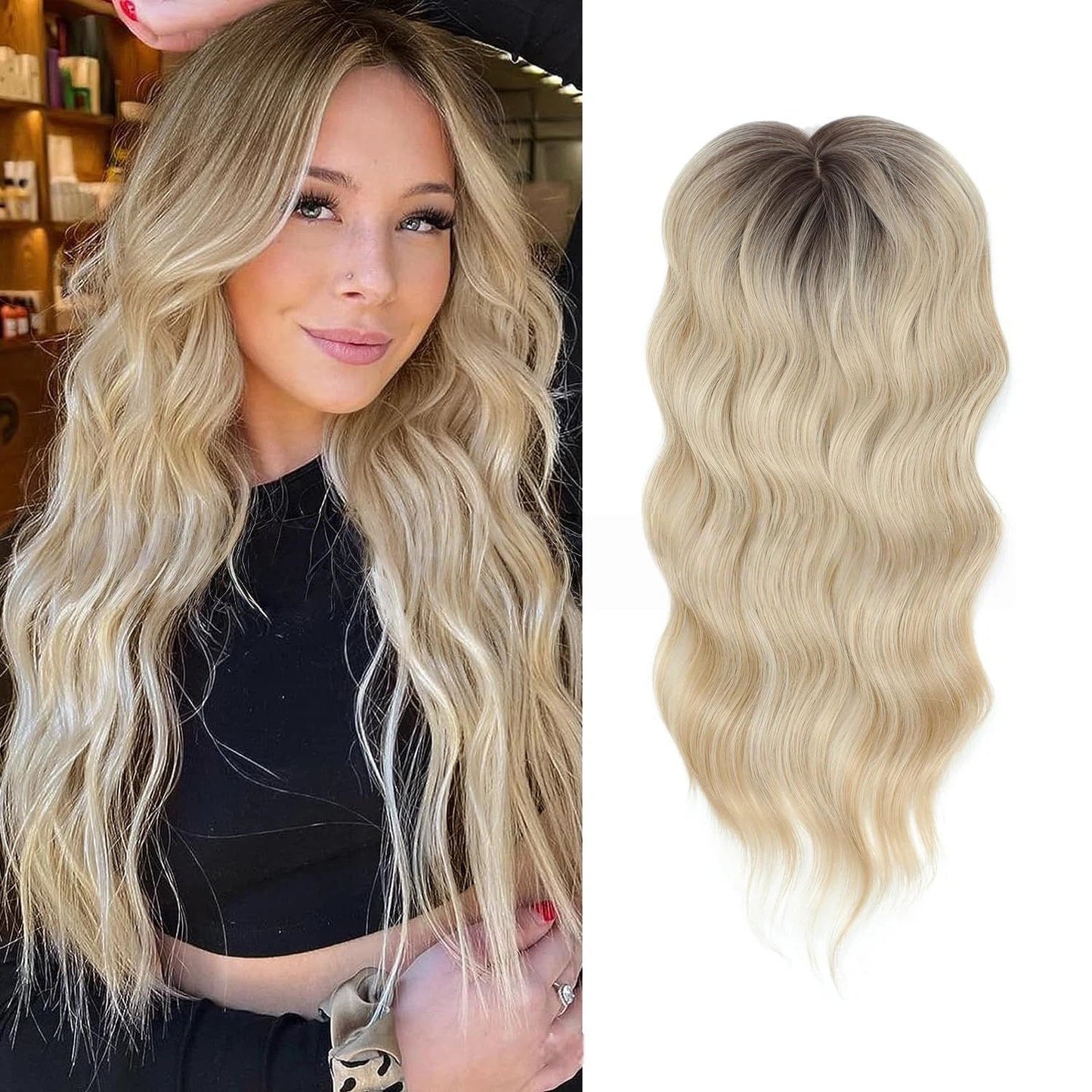 Summer - SVOZK® Wavy Style Lace Front Human Natural Hair Toppers for Women Add Fuller Hair Instantly