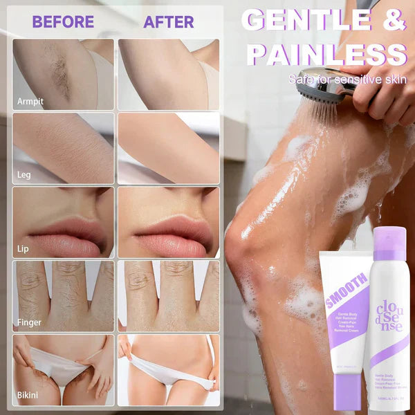 Avasoma® Bikini Pain-Free Hair Removal Cream for Sensitive Skin, Hypoallergenic Formula