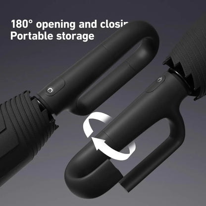 Avasoma®Portable Automatic Folding Umbrella, Windproof Waterproof with Loop Buckle
