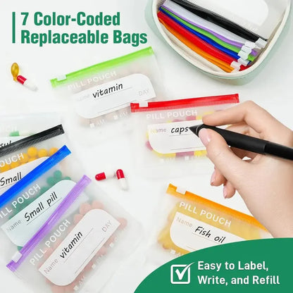 Avasoma® 🏆Flash Sale⚡ 50K+ SOLD! Waterproof Pill Pouch Set-14Pcs Bags Inside