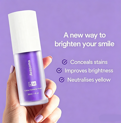 🦷Avasoma® Teeth V34 Color Corrector Serum | 30s Yellow Neutralizer & Zero Sensitivity Care