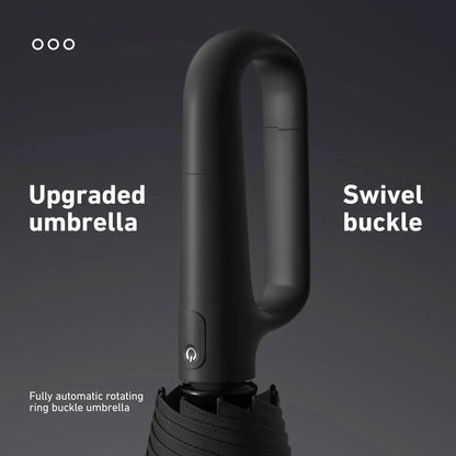 Avasoma®Portable Automatic Folding Umbrella, Windproof Waterproof with Loop Buckle
