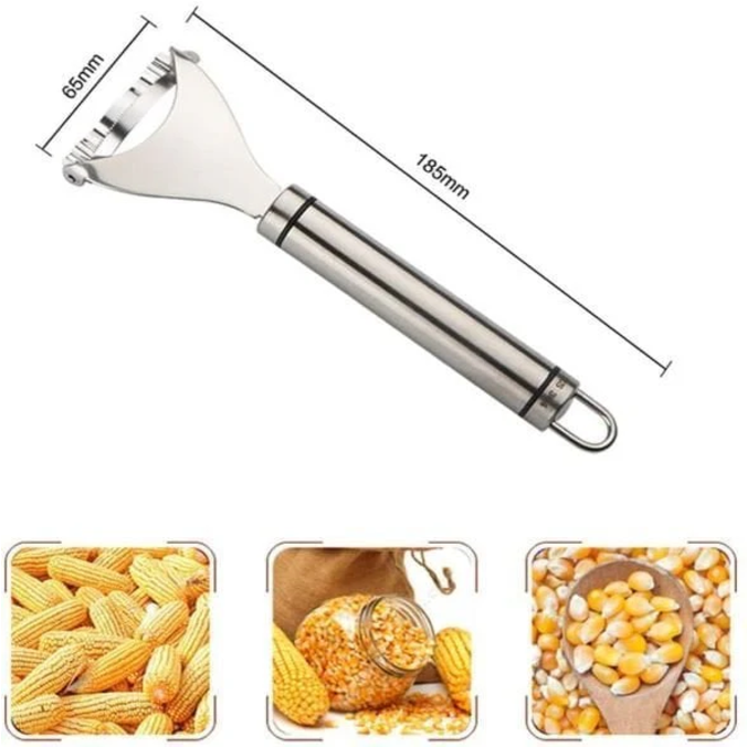 Avasoma® 2 Counts Corn Peeler, Stainless Steel Corn Stripper Tool for Efficient Corn Kernel Removal