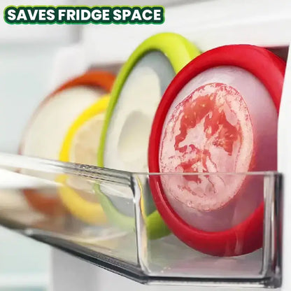Avasoma®| Set of 4 Reusable Fruit and Veggie Savers - Ideal for Avocados, Tomatoes, Apples, Garlic, Onions, and More