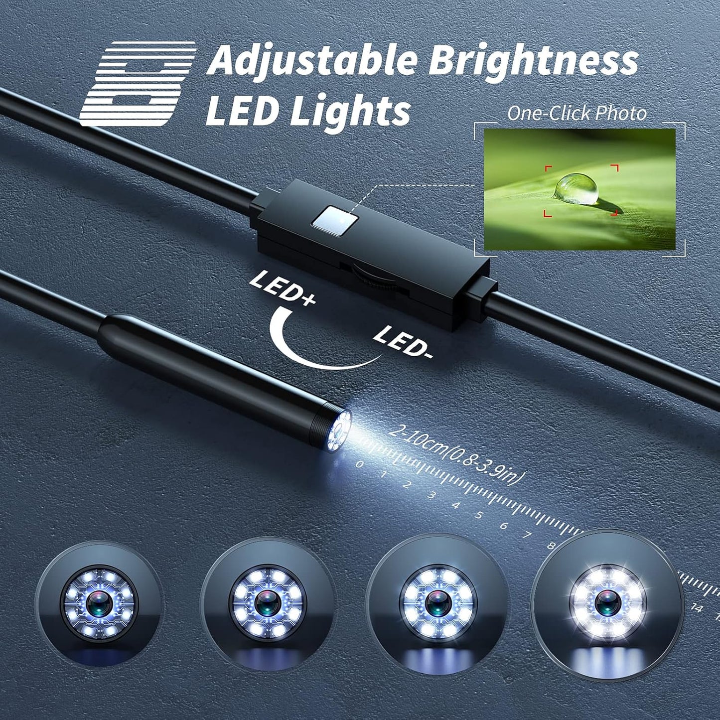 Avasoma® 1920P HD,  works with any iPhone or Android. Plug in. See everything