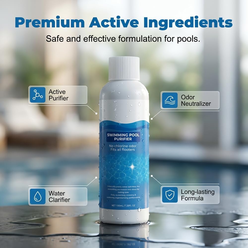 🌊Stop Swimming in Harsh Chemicals! Get Crystal Clear, Odorless Pool Water in Minutes. ✨