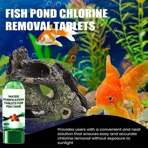 🐠Crystal Clear Aquarium Water Tablets – Fast-Acting Purification, pH Balanced, Safe & Easy Maintenance for Fish Tanks & Ponds