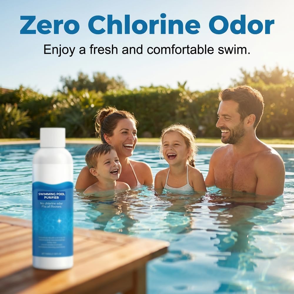 🌊Stop Swimming in Harsh Chemicals! Get Crystal Clear, Odorless Pool Water in Minutes. ✨
