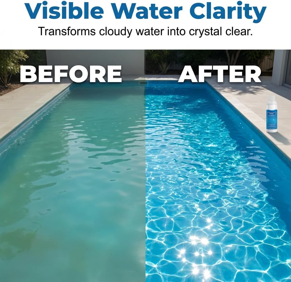🌊Stop Swimming in Harsh Chemicals! Get Crystal Clear, Odorless Pool Water in Minutes. ✨