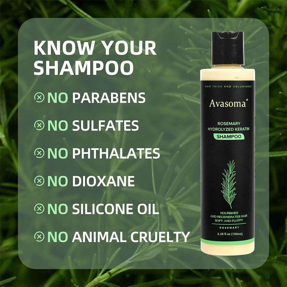 🔥LAST DAY 50% OFF🔥Avasoma® Organic Rosemary Hair Growth Shampoo