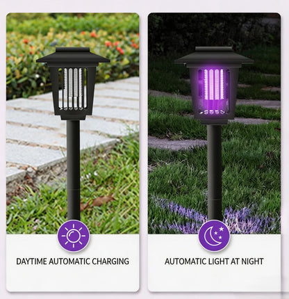 Avasoma® Solar Mosquito Killer Lamp – 2-in-1 UV Bug Zapper & LED Garden Light, Weatherproof, Auto On/Off, 0 Electricity Cost
