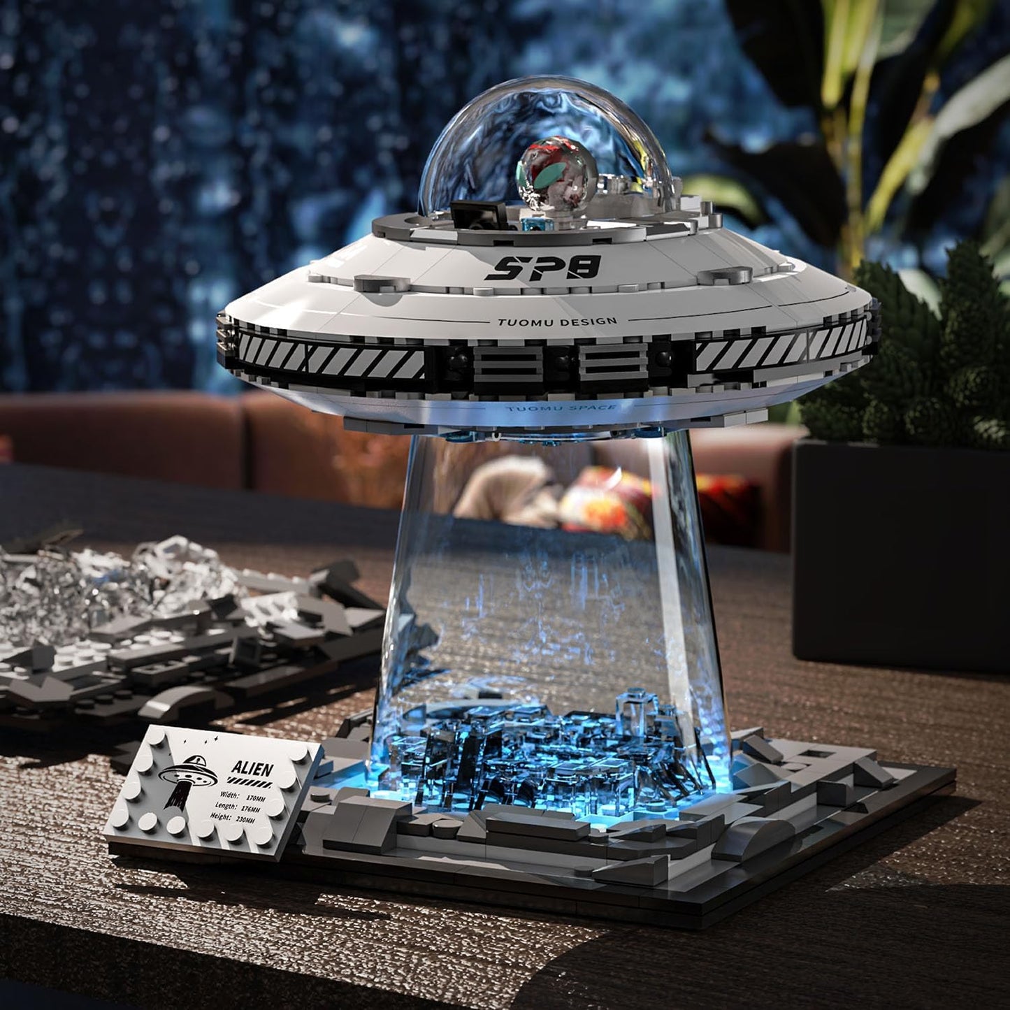 🛸 Out of This World! LED-Ready UFO Galactic Spaceship Kit ✨