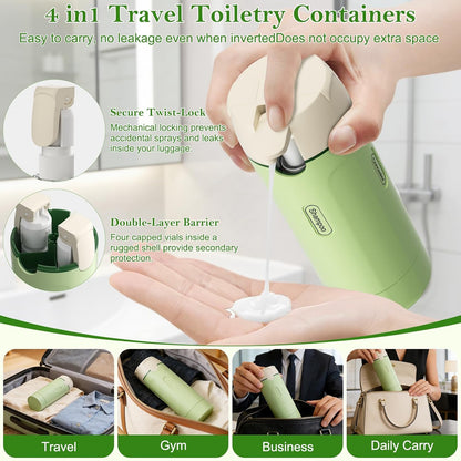 🔥 Upgrade Your Travel Gear! 4-in-1 Compact Travel Dispenser – 50% OFF Limited Deal