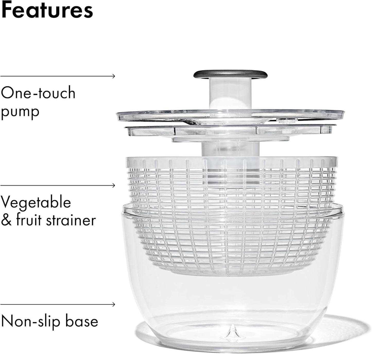 Avasoma® Large Capacity Salad Spinner & Produce Washer – Multi-Use Vegetable Cleaning Bowl with Strainer