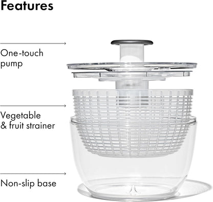 Avasoma® Large Capacity Salad Spinner & Produce Washer – Multi-Use Vegetable Cleaning Bowl with Strainer