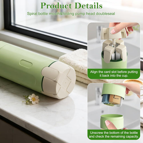 🔥 Upgrade Your Travel Gear! 4-in-1 Compact Travel Dispenser – 50% OFF Limited Deal