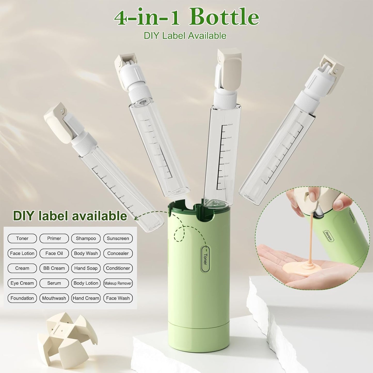 🔥 Upgrade Your Travel Gear! 4-in-1 Compact Travel Dispenser – 50% OFF Limited Deal