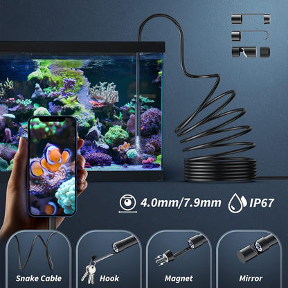 Avasoma® 1920P HD,  works with any iPhone or Android. Plug in. See everything