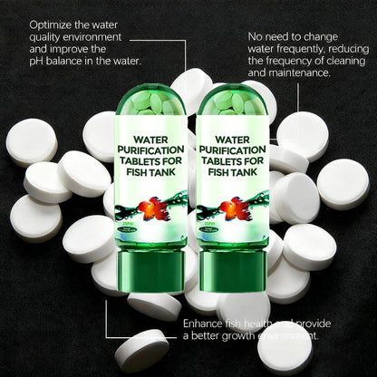 🐠Crystal Clear Aquarium Water Tablets – Fast-Acting Purification, pH Balanced, Safe & Easy Maintenance for Fish Tanks & Ponds