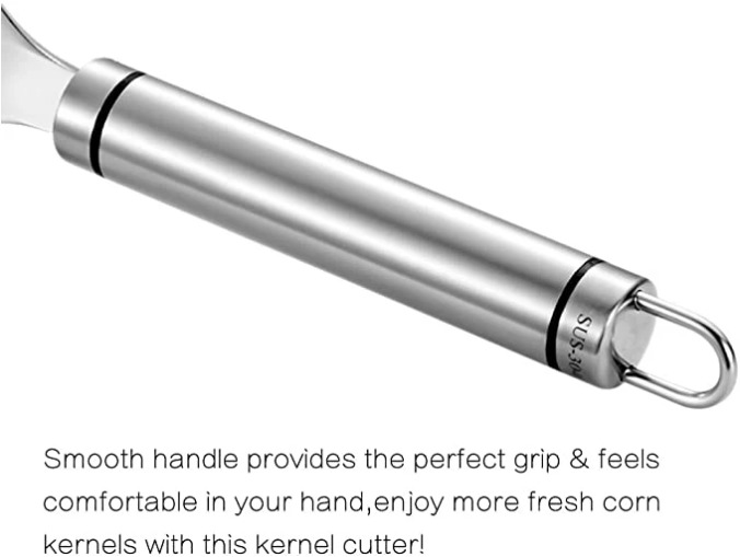 Avasoma® 2 Counts Corn Peeler, Stainless Steel Corn Stripper Tool for Efficient Corn Kernel Removal