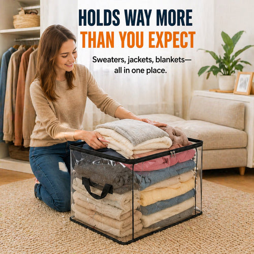 🗽🎁LAST DAY 50% OFF ✨📦lovyanocosh® Large Heavy-Duty Thick Plastic Clear Storage