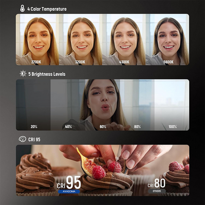🤳Avasoma® 3-in-1 Magnetic Light: Fill Light, Selfie Mirror & Portable Phone Stand
