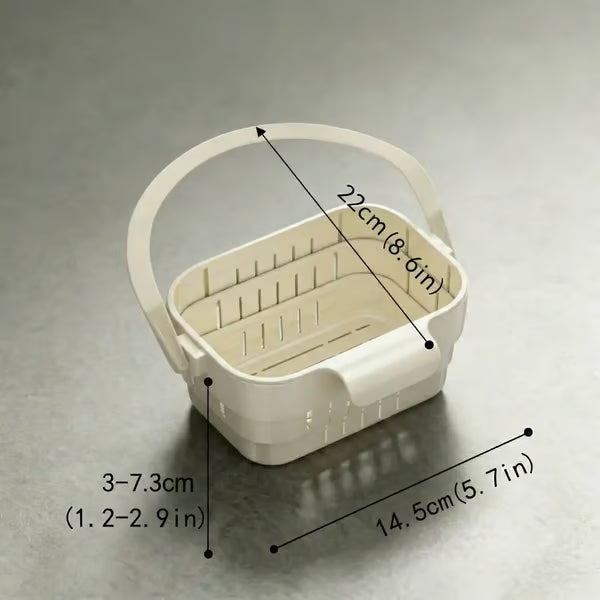 🔥BUY 1 GET 1 FREE🗽Foldable Sink Drain Basket – Food-Grade PP Anti-Clog Strainer, Space-Saving, Tool-Free Install