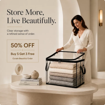 🗽🎁LAST DAY 50% OFF ✨📦lovyanocosh® Large Heavy-Duty Thick Plastic Clear Storage