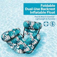 Blue Leaf Print Float