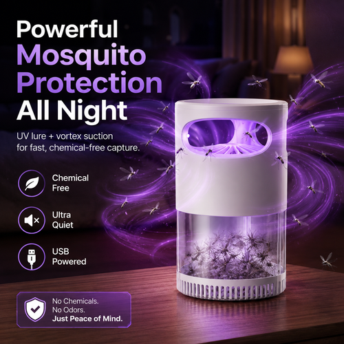 🌙SAVE 50% NOW🔥Avasoma® Quiet UV Mosquito Trap – Chemical-Free & Safe for Kids & Pets🦟