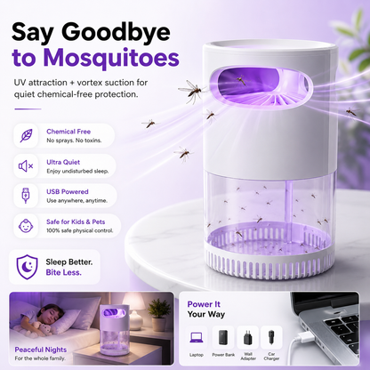 🌙SAVE 50% NOW🔥Avasoma® Quiet UV Mosquito Trap – Chemical-Free & Safe for Kids & Pets🦟