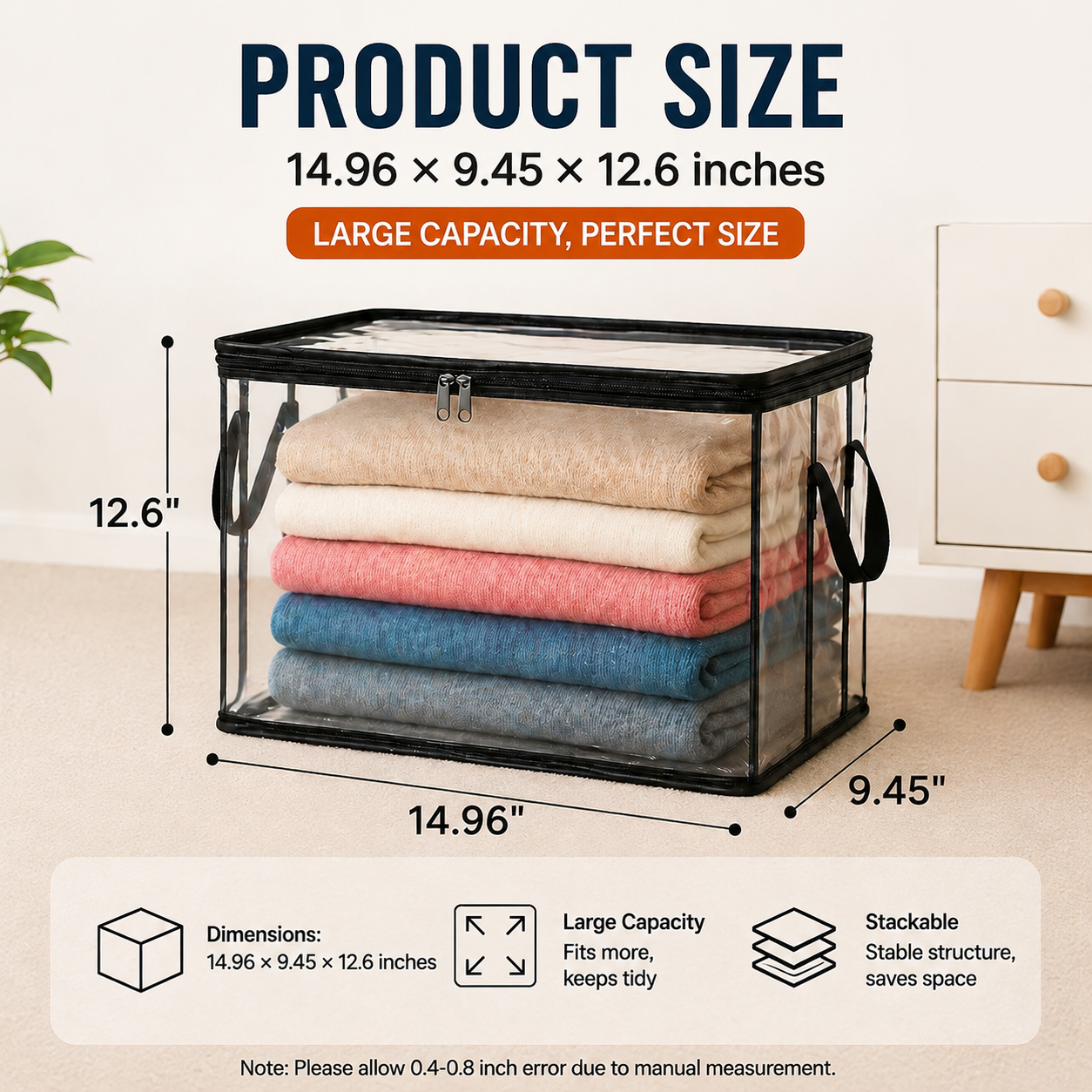 🗽🎁LAST DAY 50% OFF ✨📦lovyanocosh® Large Heavy-Duty Thick Plastic Clear Storage