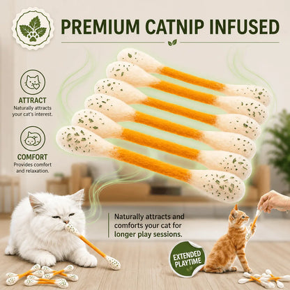 Giant Q-Tip Cat Toys with Catnip
