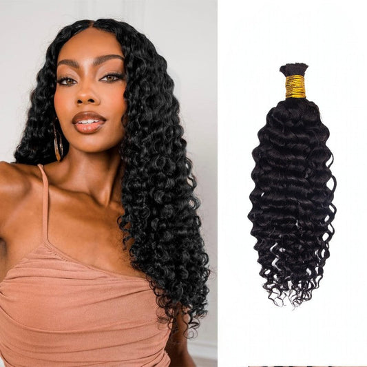 KRN Deep Wave Bulk Human Hair For Braiding