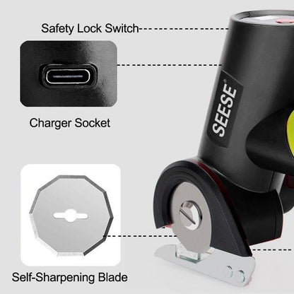 Cordless Rechargeable Electric Scissors,Cut Cardboard, Fabric & Carpet—With Less Hand Strain