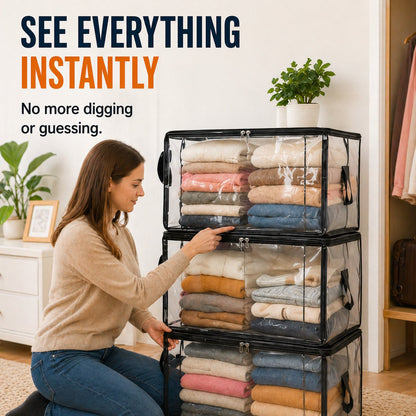 🗽🎁LAST DAY 50% OFF ✨📦lovyanocosh® Large Heavy-Duty Thick Plastic Clear Storage