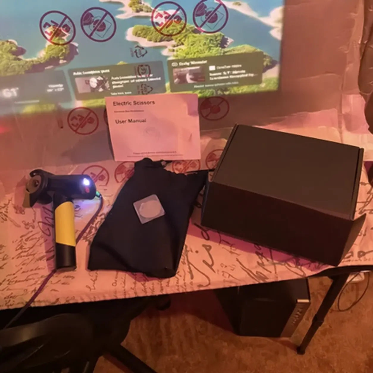 Buyer photo showing the electric scissors kit
