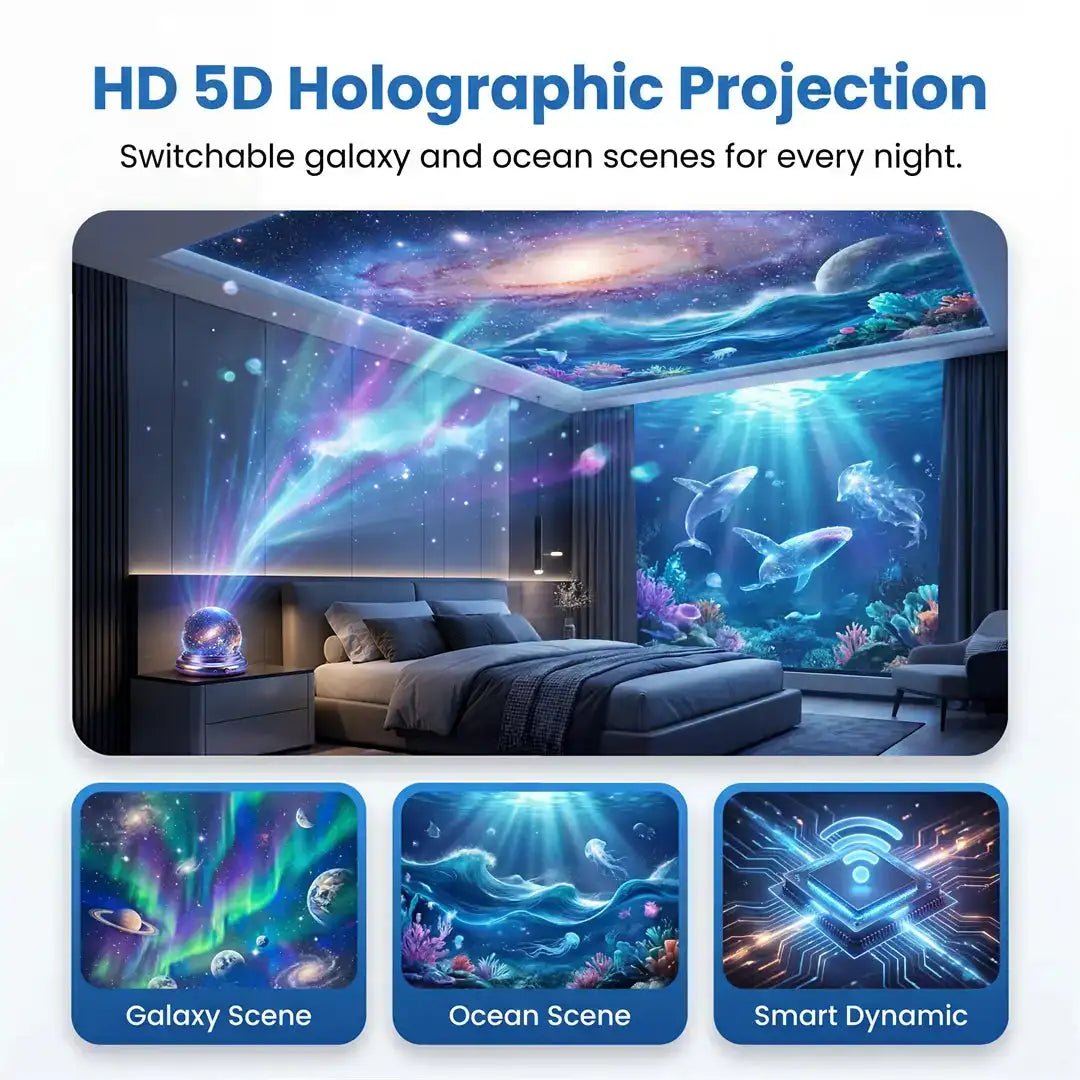 🔮Night Light Projector - Smart Holographic Star Projector🗽❤️❤️❤️