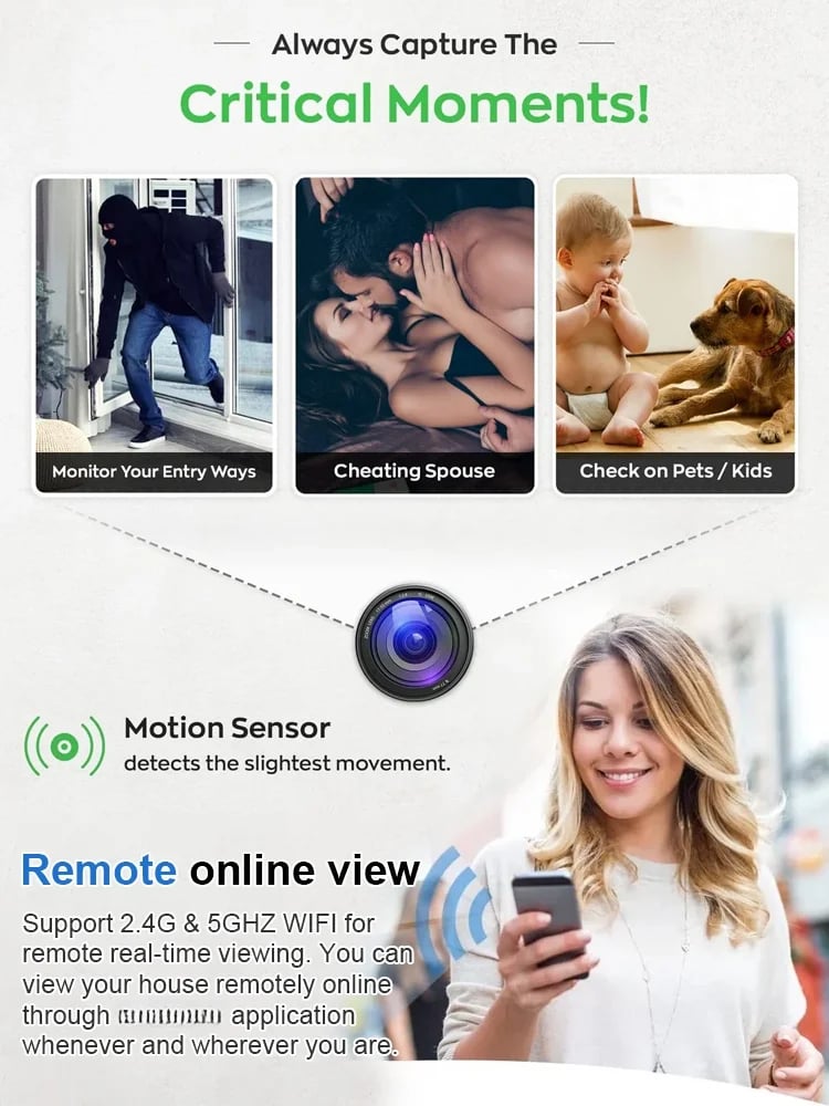 📸Mini Camera 1080P HD - Night Vision Included
